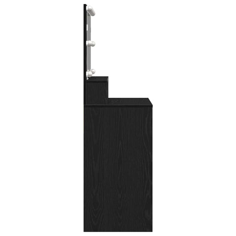 vidaXL Dressing Table Black oak Particle board