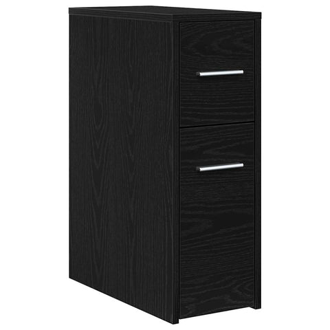 vidaXL Bathroom Furniture Set Wall-mounted Black Oak 22 x 44 x 61.5 cm