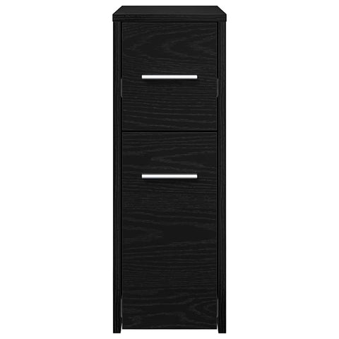 vidaXL Bathroom Furniture Set Wall-mounted Black Oak 22 x 44 x 61.5 cm
