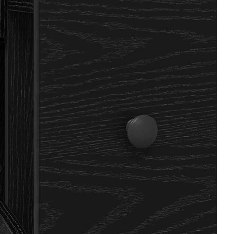 vidaXL Bathroom Furniture Set Wall-mounted Black Oak 80 x 18 x 60 cm