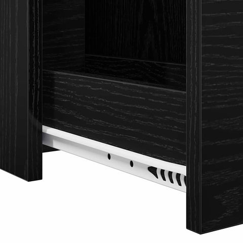 vidaXL Bathroom Furniture Set Wall-mounted Black Oak 80 x 18 x 60 cm