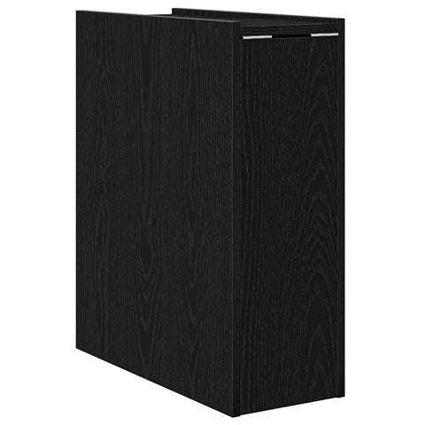 vidaXL Bathroom Furniture Set Wall-mounted Black Oak 80 x 18 x 60 cm