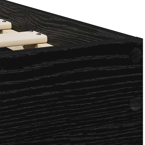 vidaXL Bed Frame with Headboard Black Oak 90 x 200 cm Engineered Wood