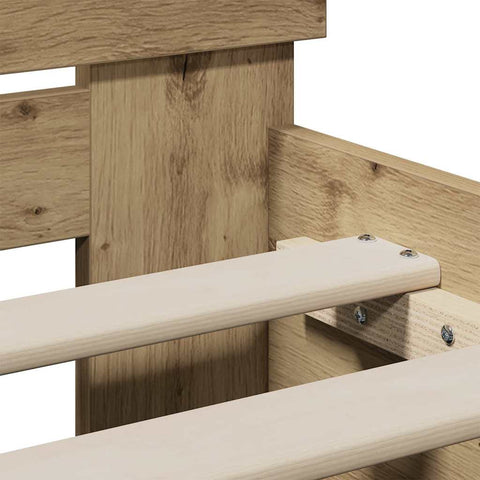 vidaXL Bed Frame Artisan oak 90 x 190 cm Engineered Wood