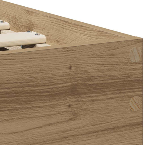 vidaXL Bed Frame Artisan oak 90 x 190 cm Engineered Wood