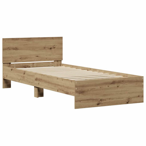 vidaXL Bed Frame Artisan oak 90 x 190 cm Engineered Wood