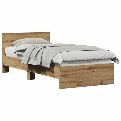 vidaXL Bed Frame Artisan oak 90 x 190 cm Engineered Wood