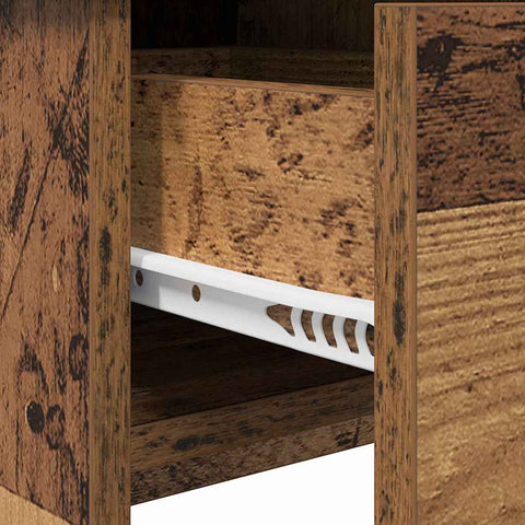 vidaXL Dressing Table with Mirror Old Wood 100x45x76 cm