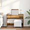 vidaXL Dressing Table with Mirror Old Wood 100x45x76 cm