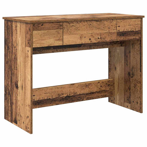 vidaXL Dressing Table with Mirror Old Wood 100x45x76 cm