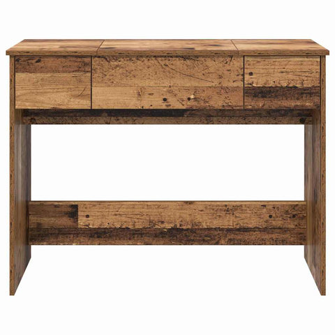 vidaXL Dressing Table with Mirror Old Wood 100x45x76 cm