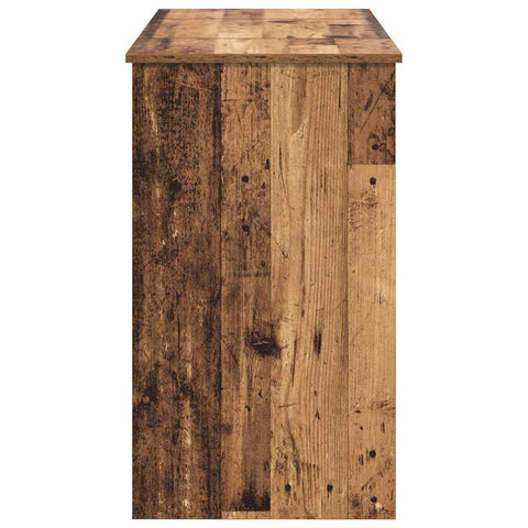 vidaXL Dressing Table with Mirror Old Wood 100x45x76 cm
