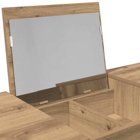vidaXL Dressing Table with Mirror Artisan Oak 100x45x76 cm