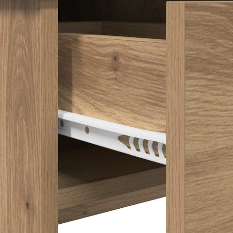 vidaXL Dressing Table with Mirror Artisan Oak 100x45x76 cm