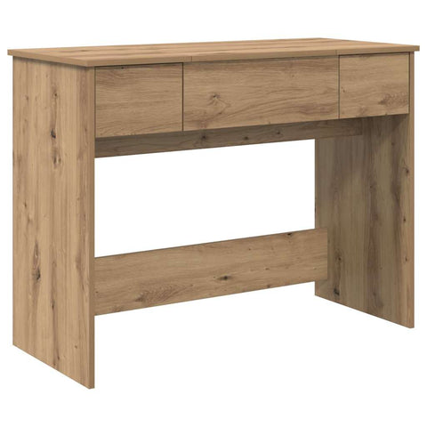 vidaXL Dressing Table with Mirror Artisan Oak 100x45x76 cm