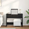 vidaXL Dressing Table with Mirror Black Oak 100x45x76 cm