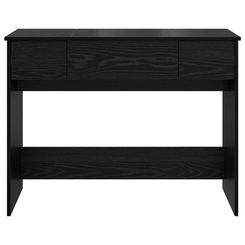 vidaXL Dressing Table with Mirror Black Oak 100x45x76 cm