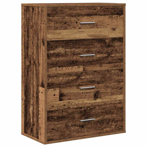 vidaXL Sideboard with Drawer Old wood 60 x 31 x 84 cm Particle board