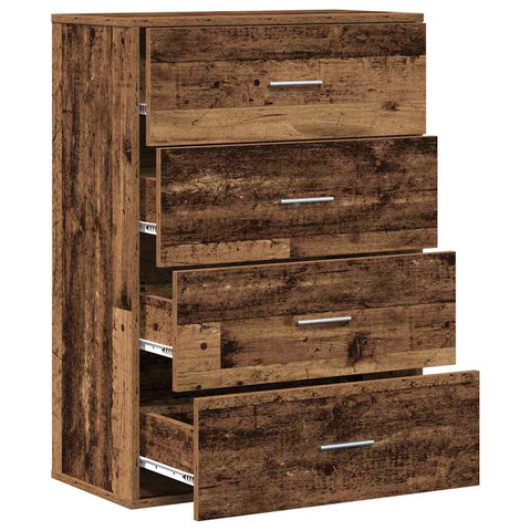 vidaXL Sideboard with Drawer Old wood 60 x 31 x 84 cm Particle board