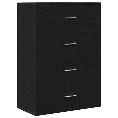 vidaXL Sideboard with Drawer Black oak 60 x 31 x 84 cm Particle board