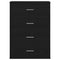 vidaXL Sideboard with Drawer Black oak 60 x 31 x 84 cm Particle board