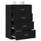 vidaXL Sideboard with Drawer Black oak 60 x 31 x 84 cm Particle board