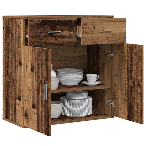 vidaXL Sideboard with Drawer with Shelf with Storage with Door Old wood Engineered wood