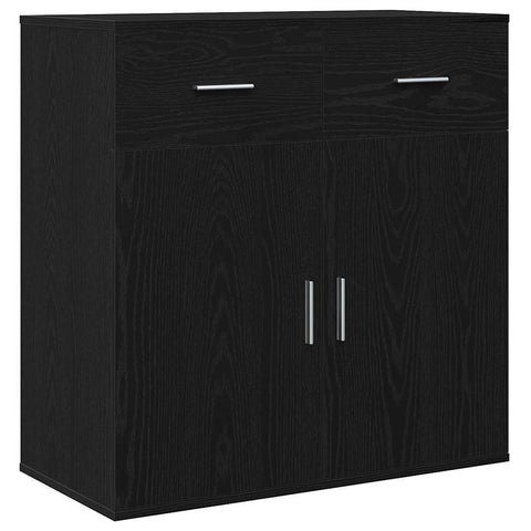 vidaXL Sideboard with Drawer with Shelf with Storage with Door Black oak Engineered wood