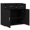 vidaXL Sideboard with Drawer with Shelf with Storage with Door Black oak Engineered wood