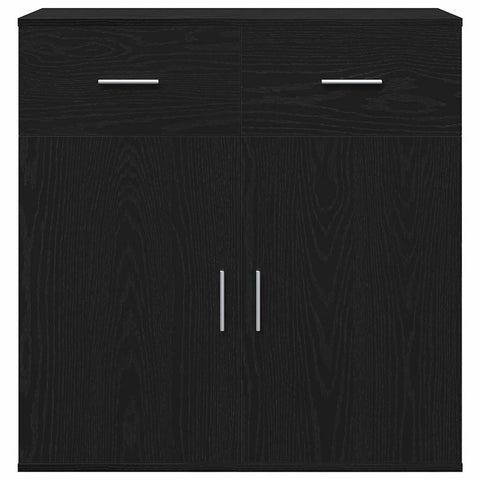 vidaXL Sideboard with Drawer with Shelf with Storage with Door Black oak Engineered wood