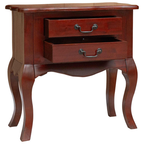 vidaXL Side Table Brown 60.5 x 30 x 61 cm Solid Mahogany Wood