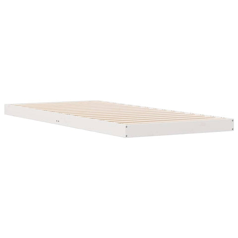 vidaXL Floor Bed Frame White 80x210 cm Solid Wood Pine
