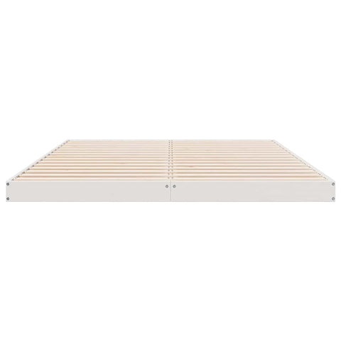 vidaXL Floor Bed Frame White 160 x 210 cm Solid Pine wood