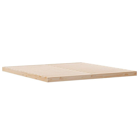 vidaXL Floor Bed Frame Natural 200 x 210 cm Solid Pine wood