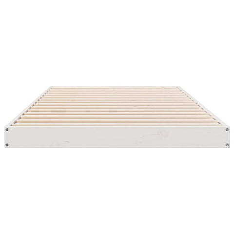 vidaXL Floor Bed Frame White 100 x 220 cm Solid Pine wood