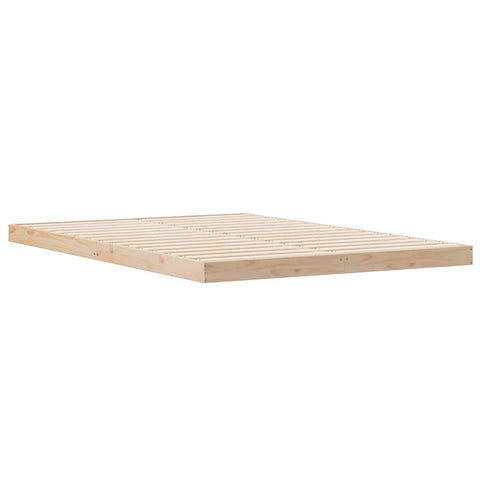 vidaXL Floor Bed Frame Natural 160 x 220 cm Solid Pine wood