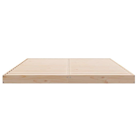 vidaXL Floor Bed Frame Natural 160 x 220 cm Solid Pine wood