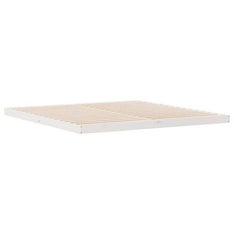vidaXL Floor Bed Frame White 180 x 220 cm Solid Pine wood