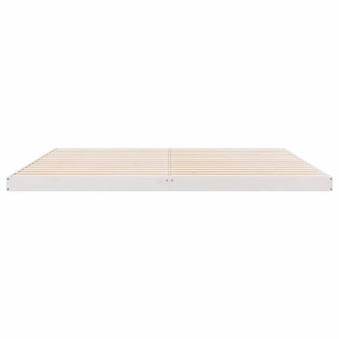 vidaXL Floor Bed Frame White 180 x 220 cm Solid Pine wood