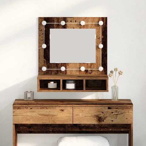 vidaXL Mirror Cabinet Old wood 62 x 31.5 x 62 cm Engineered Wood
