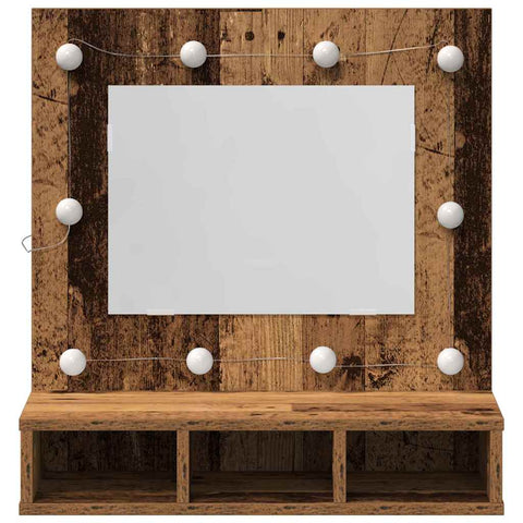 vidaXL Mirror Cabinet Old wood 62 x 31.5 x 62 cm Engineered Wood