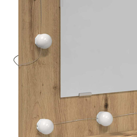 vidaXL Mirror Cabinet Artisan oak 62 x 31.5 x 62 cm Engineered Wood