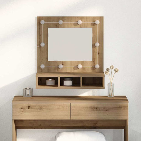 vidaXL Mirror Cabinet Artisan oak 62 x 31.5 x 62 cm Engineered Wood