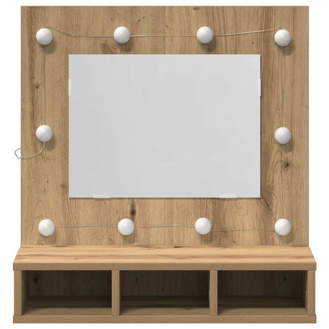 vidaXL Mirror Cabinet Artisan oak 62 x 31.5 x 62 cm Engineered Wood