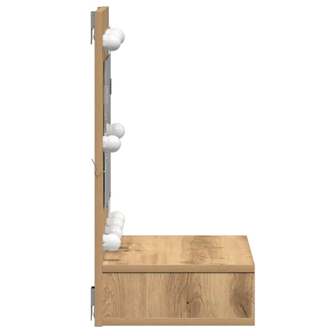 vidaXL Mirror Cabinet Artisan oak 62 x 31.5 x 62 cm Engineered Wood