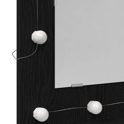vidaXL Mirror Cabinet Black oak 62 x 31.5 x 62 cm Engineered Wood