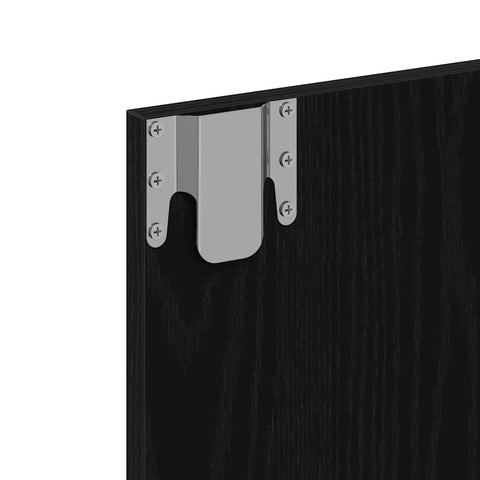 vidaXL Mirror Cabinet Black oak 62 x 31.5 x 62 cm Engineered Wood