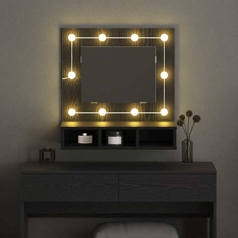 vidaXL Mirror Cabinet Black oak 62 x 31.5 x 62 cm Engineered Wood