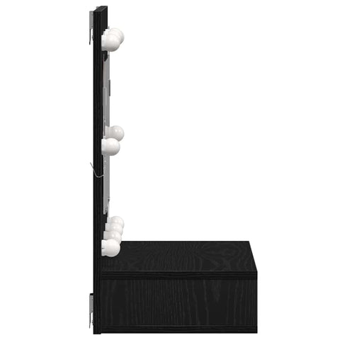 vidaXL Mirror Cabinet Black oak 62 x 31.5 x 62 cm Engineered Wood