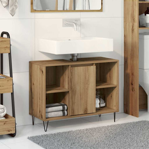 vidaXL Bathroom Cabinet Artisan Oak 80 x 33 x 60 cm Engineered Wood
